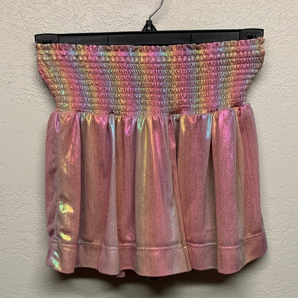 Iridescent High Waist Women's Shorts - Picture 1 of 3